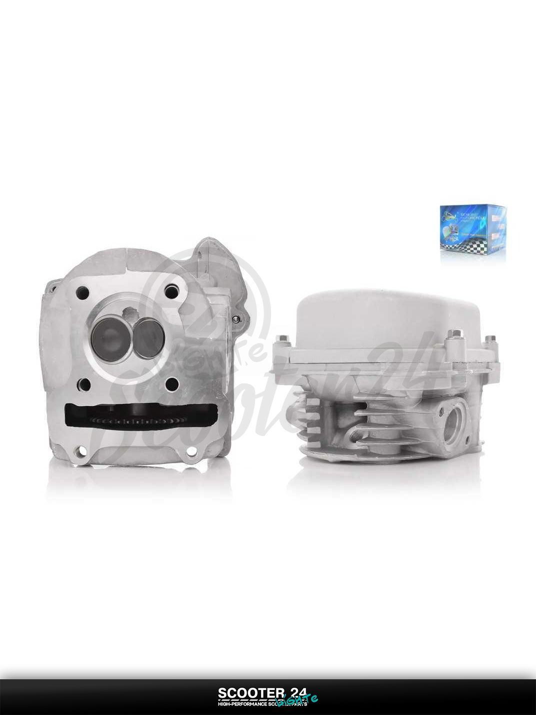 Головка цилиндра на китайский скутер 139QMB GY6 80 / 100 кубов D50, d20.1/22.9 в сборе "LIPAI"