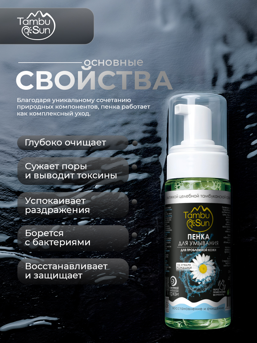 Пенка для умывания лица увлажняющая для проблемной кожи