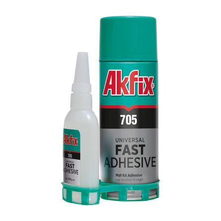 Двухкомпонентный клей AKFIX 705 MDF Kit (Акфикс 705 МДФ Кит) 65 гр клей + 200 мл активатор  #1