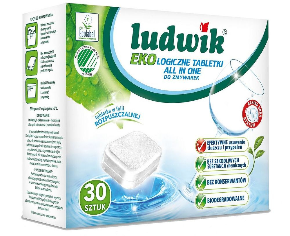 Таблетки для посудомоечных машин LUDWIK экологические all in one 30 шт.  #1