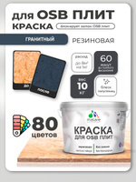 Резиновая краска для ОСБ плит Malare акриловая краска для дерева для наружных и внутренних работ, быстросохнущая без запаха полуглянцевая, гранитный, 10 кг
