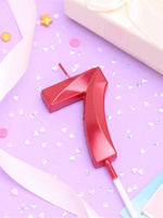 Свечи / Свечи для торта цифра 7 / Красный