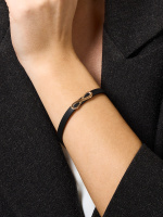 Браслет золотой женский 585, каучук