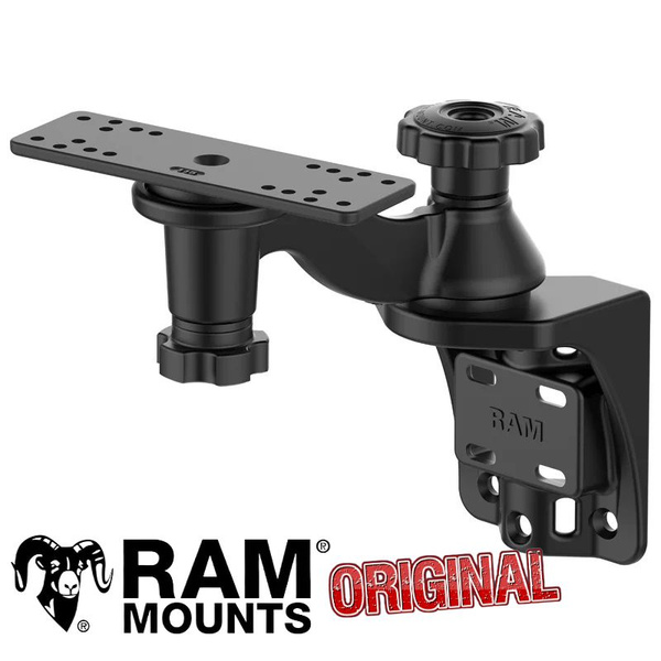 RAM-109VU Мощный поворотный кронштейн для эхолотов, с креплением в Т ...