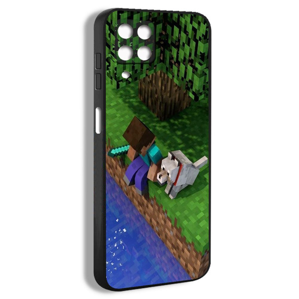 чехол на Samsung Galaxy A12 майнкрафт Игра Minecraft простой дизайн ...