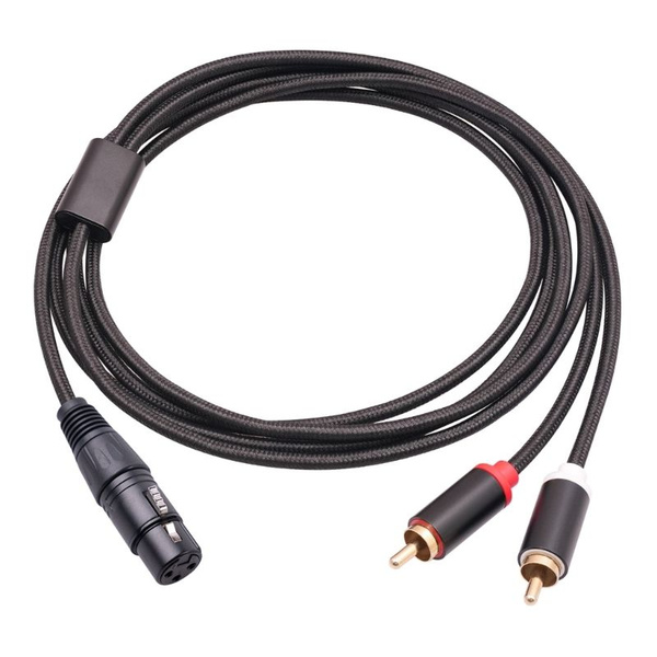 Аудиокабель XLR мама на 2 папа RCA, адаптер Y-образного разветвителя, 1 ...