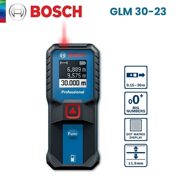 Купить Лазерный дальномер BOSCH GLM 30-23, 30 м/ источник красного ...