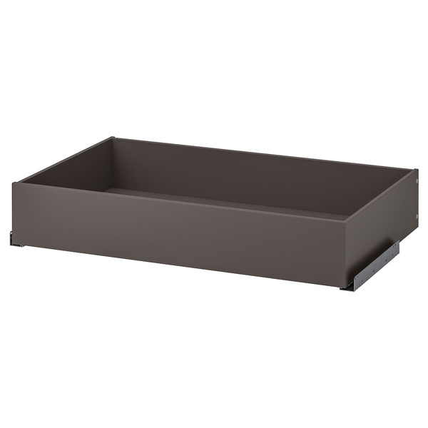 Ящик для хранения IKEA (ИКЕА) 92,8х16х56,9 см из ДСП. Цвет темно-серый ...