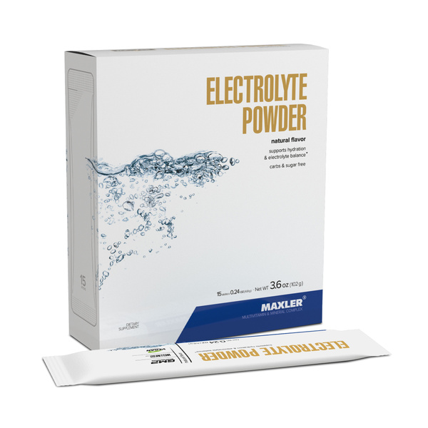 Электролиты порционные Maxler Electrolyte Powder (15х6,8г) Натуральный ...