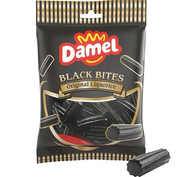 Жевательный Мармелад Damel Vegan / Halal Мини Палочки Лакрица, 135 г ...