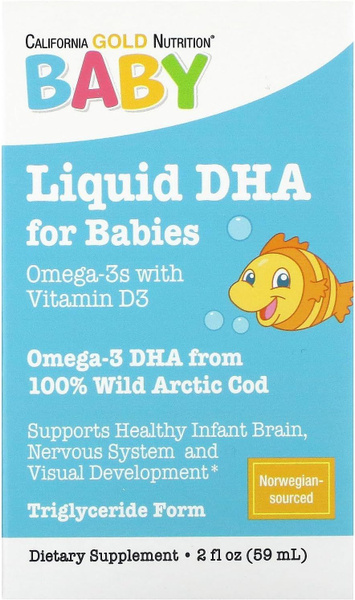 California Gold Nutrition DHA for Babies 59 ml (жидкая омега для детей ...