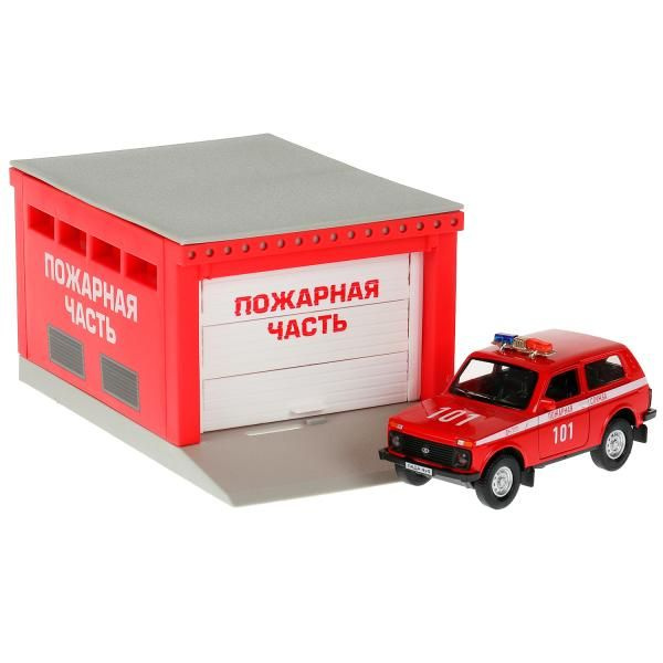 Машинка игрушка детская для мальчика Технопарк Пожарная часть с ...