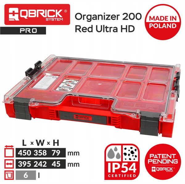 Ящик для инструментов QBRICK SYSTEM 45 х 35.8 х 8 см, 1 шт., Пластик ...