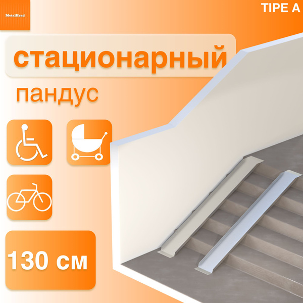 Стационарный/накладной пандус 130 см - купить с доставкой по выгодным ...
