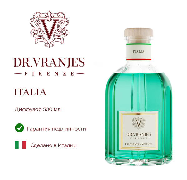 Ароматический диффузор Dr. Vranjes Firenze, Жидкий, Мята, Бергамот, 500 ...