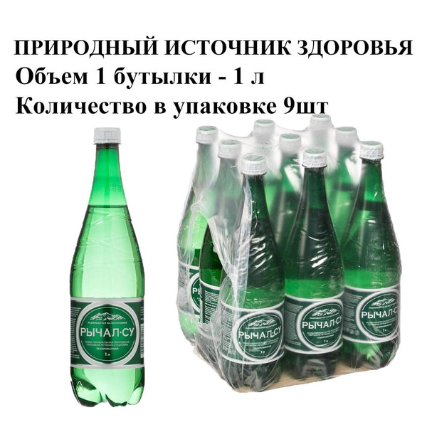 Вода Минеральная Газированная 1000мл. 9шт - купить с доставкой по ...