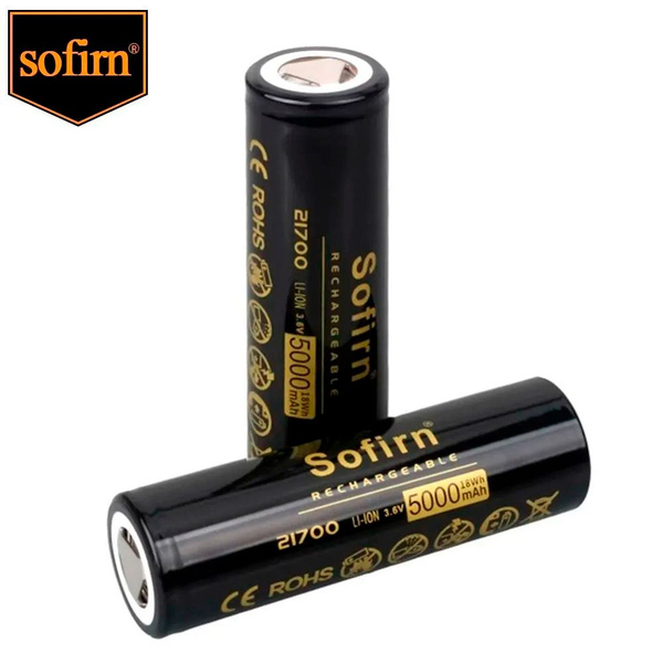 Аккумулятор для фонаря 21700 (1 шт) Sofirn 5000 mAh 3.7V / Литий-ионная ...