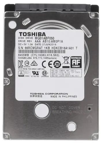 500 ГБ Внутренний жесткий диск Toshiba MQ01ABF050-2a464722bccf ...