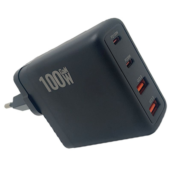 Характеристики 4 Порт USB Smart ID 100 Вт Адаптер питания нитрид галлия ...