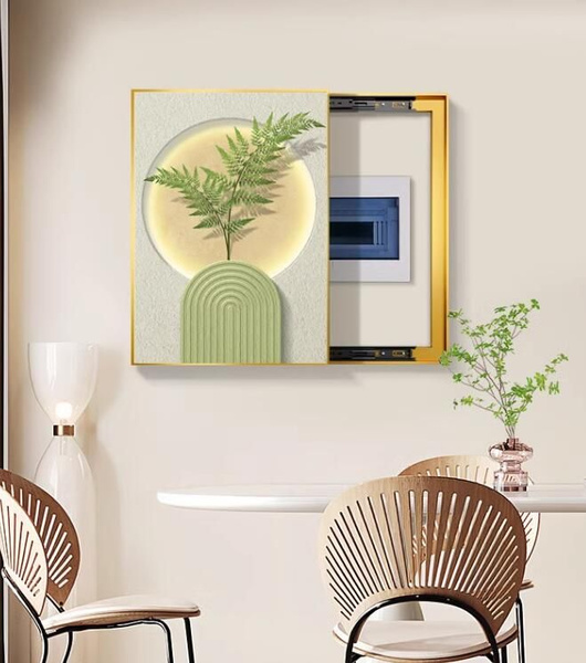 Крышка электросчетчика, внутренняя электрическая панель, скрытые ...