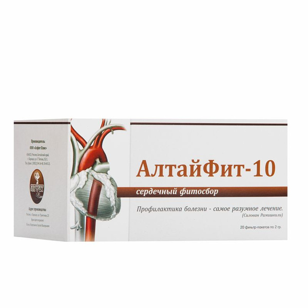 Алфит Плюс Чайный напиток "АлтайФит-10", сердечный, 40 г (20 фильтр ...