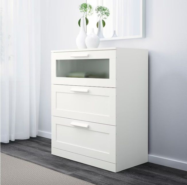Комод IKEA BrimnesKomod, 78x46x95 см, 3 ящ. купить c доставкой на OZON ...