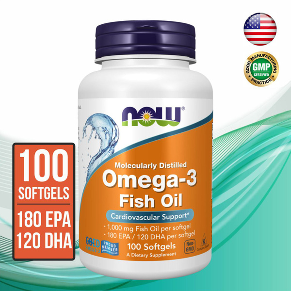 NOW Омега-3 (Omega-3) капсулы массой 1400 мг, 100 softgels - купить с ...