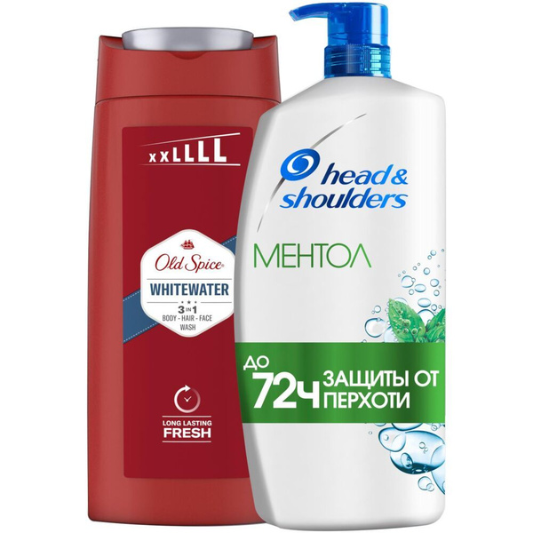 Head & Shoulders Набор (H&S Шампунь Ментол, 900 мл. + Old Spice Гель ...