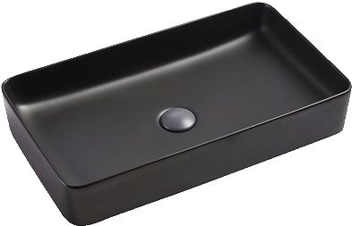 Раковина SantiLine SL-1073MB черная, чаша, прямоугольная, фаянсовая ...