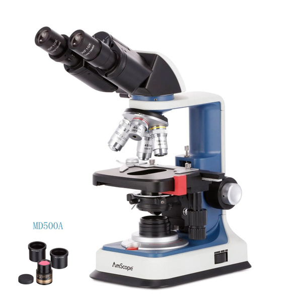Микроскоп AmScope B120C-R-E5-NJY, Биологический, 2500 крат купить по ...