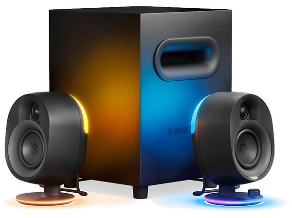 Игровые колонки STEELSERIES Arena 7 с RGB подсветкой 2.1, черные ...