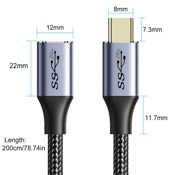 Удлинитель USB Type C GEN2 - 2м - купить с доставкой по выгодным ценам ...