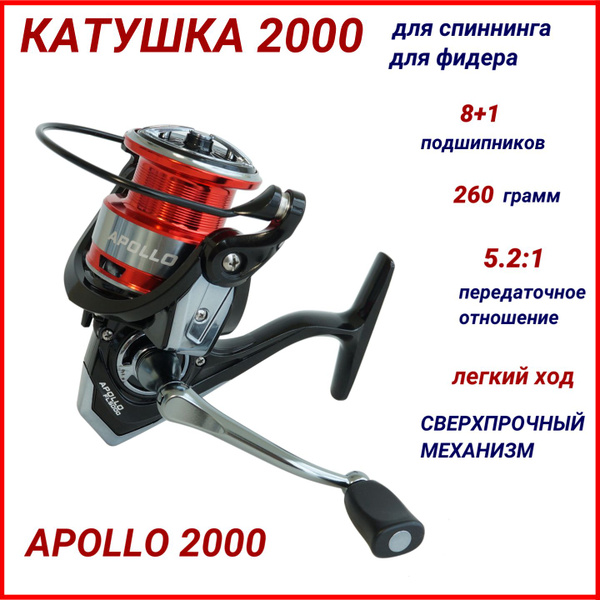 Катушка Рыбалка & Спорт Для спиннинга, Безынерционная, 2000, Передний ...