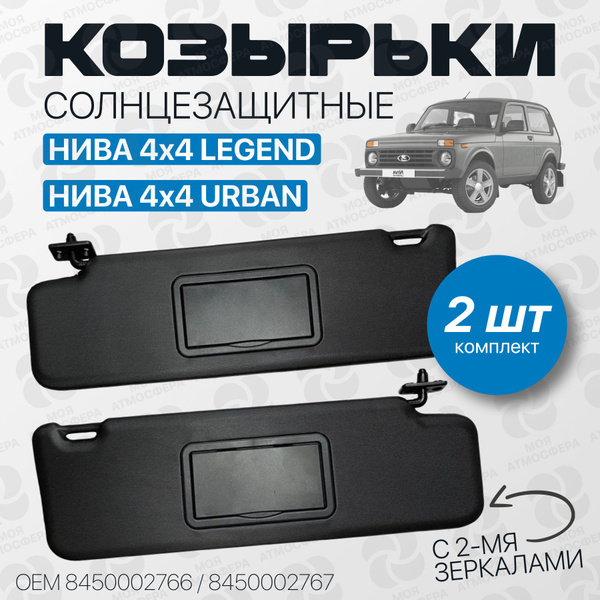 Характеристики Козырьки солнцезащитные черные ВАЗ / LADA НИВА Legend ...