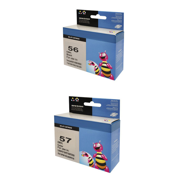 Расходник для печати HP 56, HP 57, Набор CMYK, для МФУ, для струйного ...