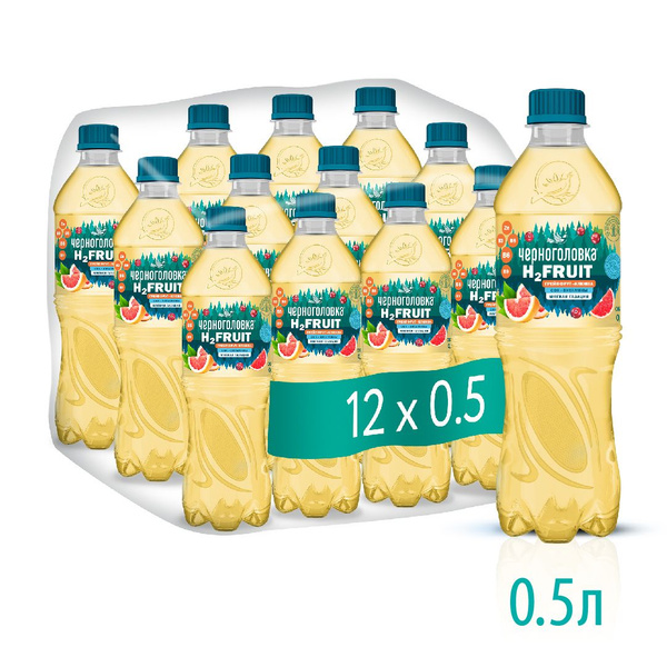Вода газированная Черноголовка H2FRUIT с соком Грейпфрута и Клюквы, 12 ...
