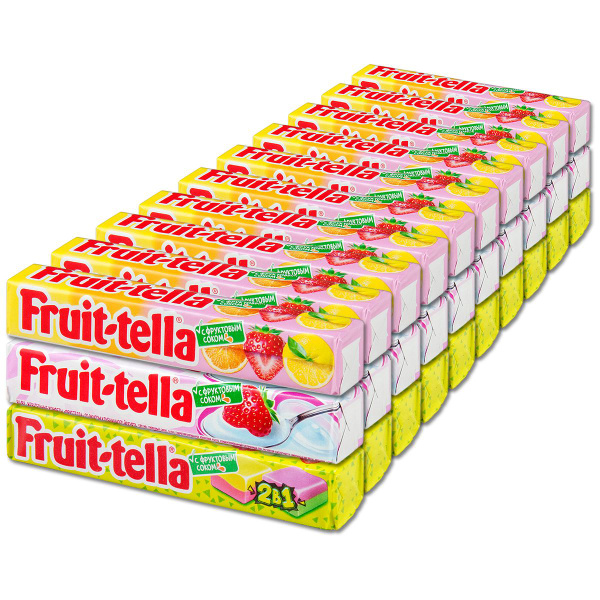 Жевательная конфета Fruittella Фрутелла Кислый микс, Клубничный йогурт ...