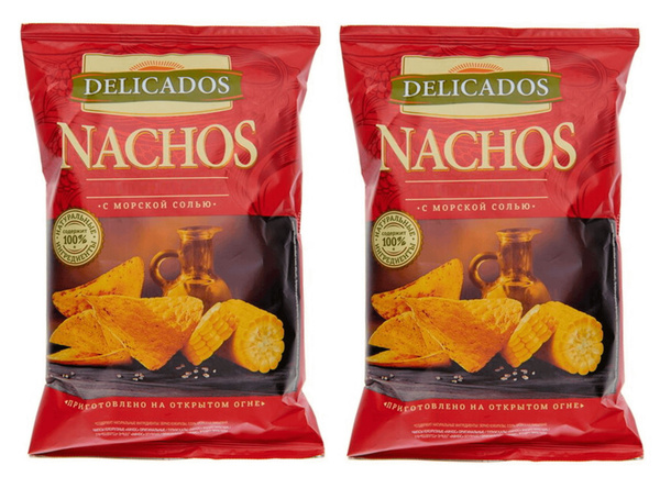 Чипсы кукурузные Delicados Nachos Классические, 2 шт по 150 г - купить ...