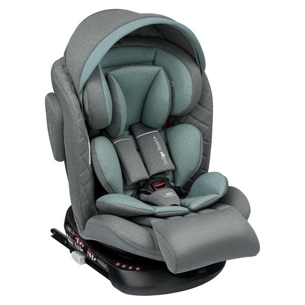 Автокресло детское растущее Indigo Smart+ с isofix, серо-зеленый ...