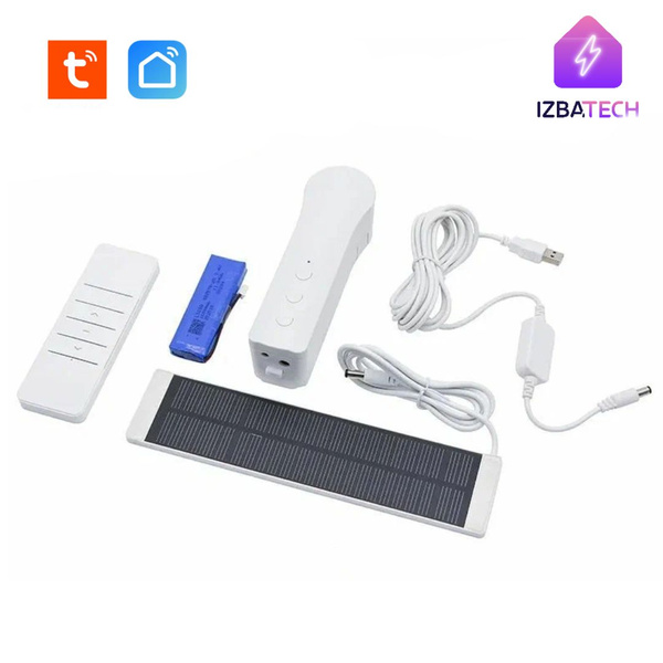 Умный мотор жалюзи с солнечной батареей для Алисы от Tuya с Zigbee ...