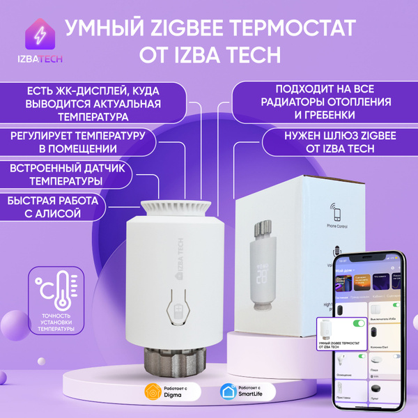 НОВЫЙ Умный терморегулятор для радиатора с Алисой для Умного дома от ...