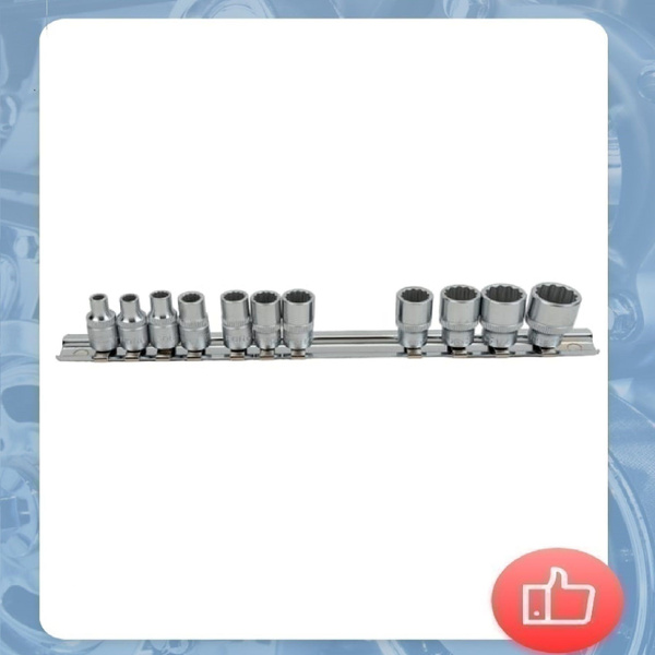 Набор головок 1/4" 12-гранных дюймовых 11шт 5/32"- 9/16" на планке ...