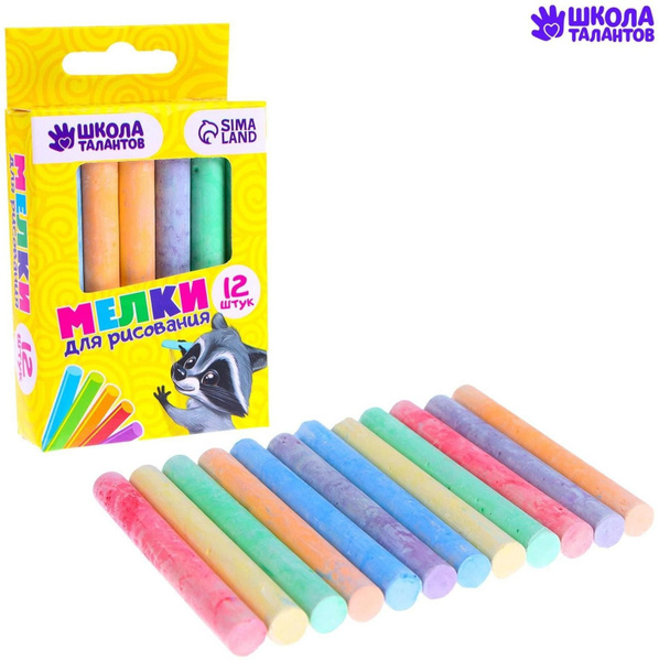 DENCO store Мелки, вид мелка: Для асфальта, цветов: 6 шт. - купить с ...