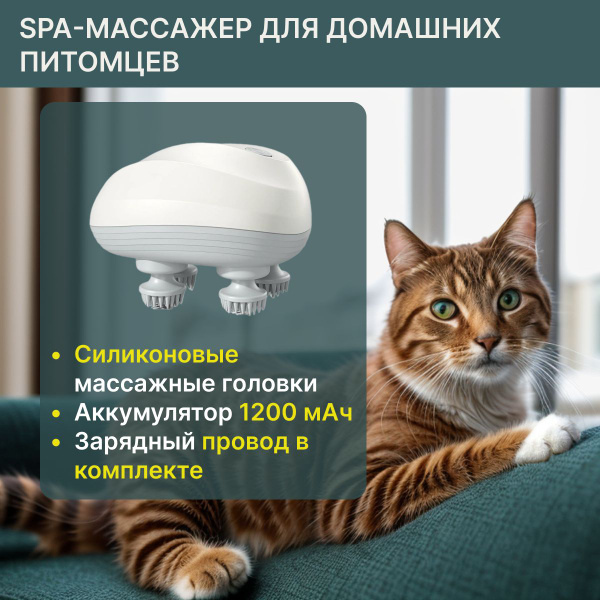 Портативная электрическая игрушка для массажа кошек(Массажер, которым ...