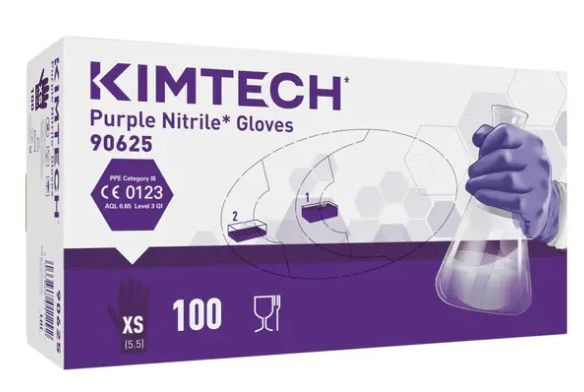 Перчатки нитриловые 24 см Kimtech Purple Nitrile Gloves, размер XS ...