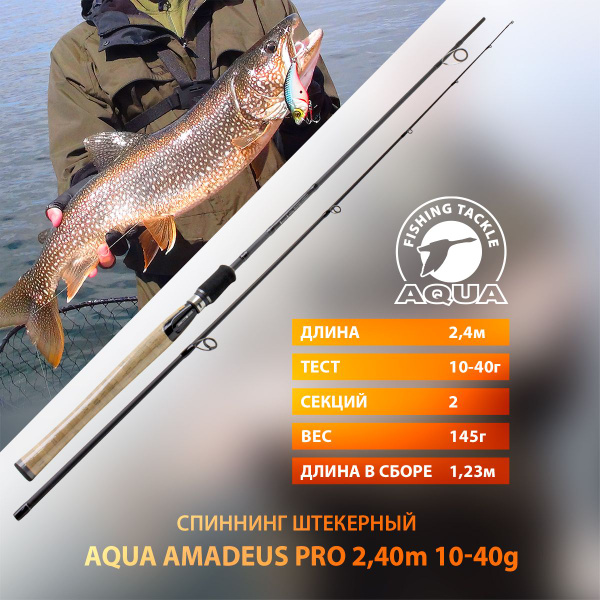 Спиннинг Aqua штекерный Amadeus Pro, от 10 гр купить c доставкой на ...