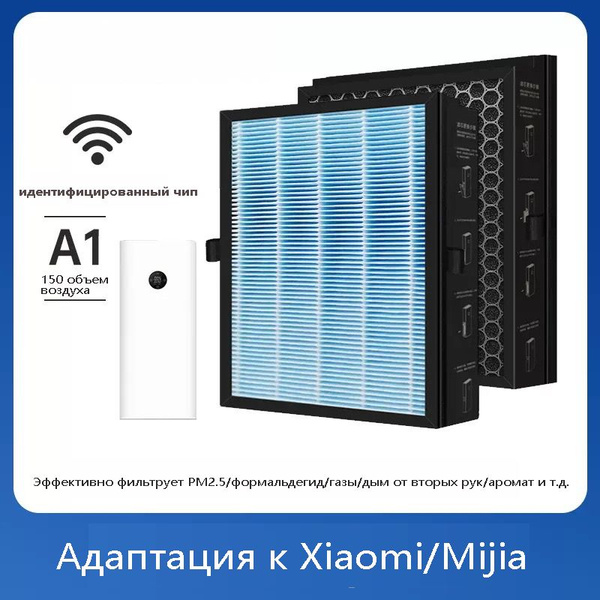 Фильтр Hepa H13 + Угольный (2в1) для бризера воздухоочистителя Xiaomi ...