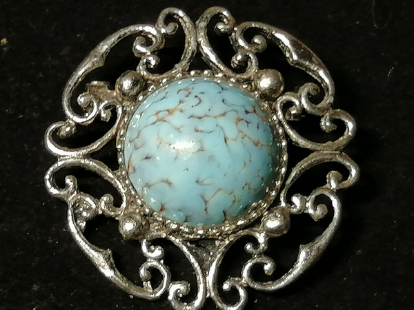 Винтажная брошь. Бирюза. Металл. Англия вторая половина ХХ века. купить ...