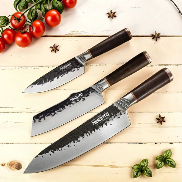 Купить NIHONTO Набор японских кухонных ножей. 3 ножа. Шеф-нож Gyuto ...