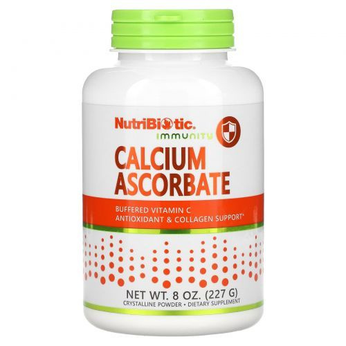 NutriBiotic, Immunity, Calcium ascorbate, Аскорбат кальция, 227 г ...